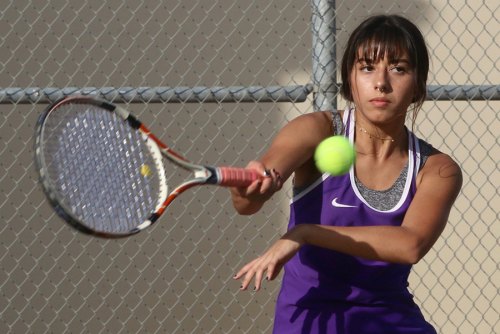 Madison Kuntz was a 6-1, 6-2 winner in her match Tuesday on the Lemoore courts. The Tigers defeated visiting Hanford 8-1 to complete a 7-3 West Yosemite League season.